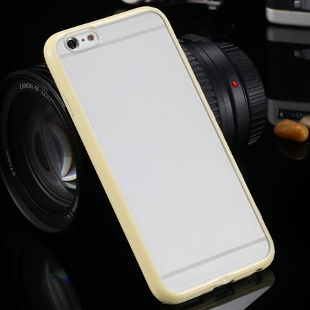Hot Big Mat Pc + Tpu Clear Case For Iphone 6 4.7Inch Transparent H 32227317446-4-Yellow