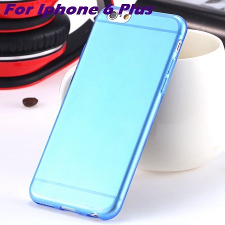 0.3Mm Ultra Thin Silicon Soft High Clear Case For Iphone 6 Crystal 32245374718-8-Blue For I6 plus