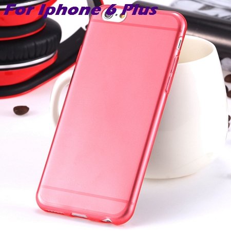 0.3Mm Ultra Thin Silicon Soft High Clear Case For Iphone 6 Crystal 32245374718-11-Red For I6 plus