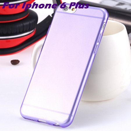 0.3Mm Ultra Thin Silicon Soft High Clear Case For Iphone 6 Crystal 32245374718-12-Purple For I6 plus