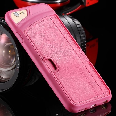 Vintage Luxury Soft Tpu + Pu Leather Case For Iphone 6 4.7Inch Sli 32262191617-5-Hot Pink