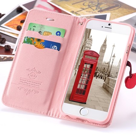 Newest Girl'S Cute Cherry Leather Phone Cases For Iphone 6 Case St 2054232220-5-Pink