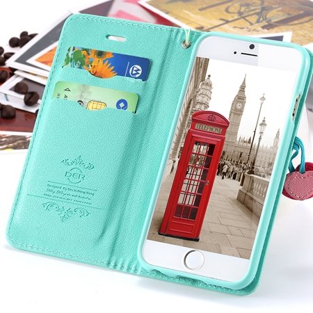 Newest Girl'S Cute Cherry Leather Phone Cases For Iphone 6 Case St 2054232220-6-Mint