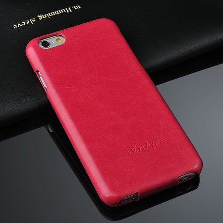 For Iphone 6 Hard Case Retro Luxury Slim Skin Pu Leather Case For 2045529447-4-Hot Pink