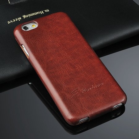 For Iphone 6 Hard Case Retro Luxury Slim Skin Pu Leather Case For 2045529447-5-Brown