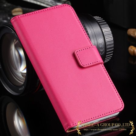 2015 New Retro Luxury Top Quality Genuine Leather Case For Iphone 2012727454-5-hot pink