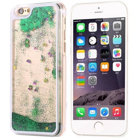 Cool Luxury Top Quality Oil Quicksand Pc Hard Case For Iphone 6 4. 32275053524-3-Green Star
