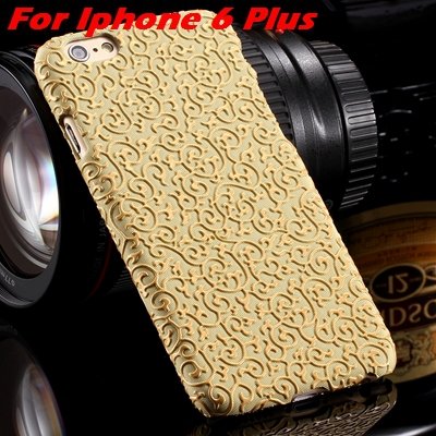Cute Lovely Classic Palace 3D Flower Pu Leather Case For Iphone 6 32258157872-3-Yellow For I6 Plus