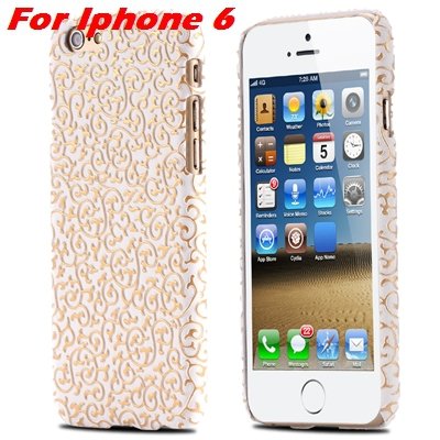 Cute Lovely Classic Palace 3D Flower Pu Leather Case For Iphone 6 32258157872-7-White For Iphone 6