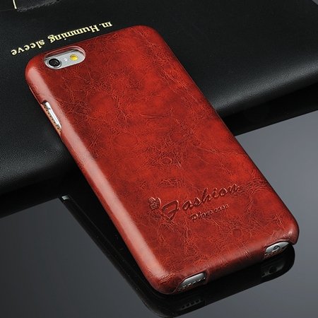 Retro Luxury Oil Wax Soft Pu Leather Case For Iphone 6 4.7Inch Fli 2045594722-2-Brown