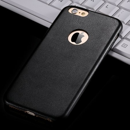 For Iphone 6 Hard Back Original Case Gold Luxury Pu Leather Case F 32271719815-4-Black