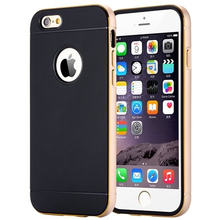 Luxury Simple Aluminum Ex Linear Frame Case For Iphone 6 4.7Inch H 32264423173-3-Gold