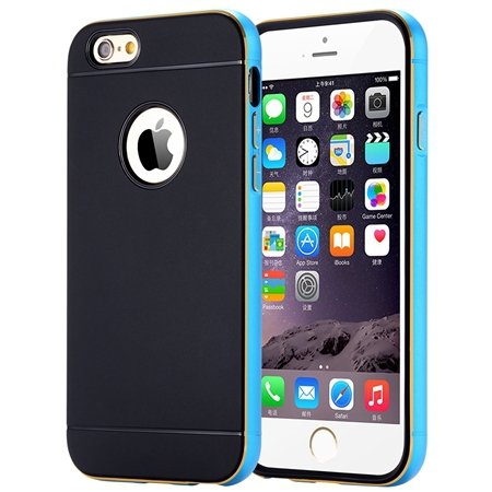 Luxury Simple Aluminum Ex Linear Frame Case For Iphone 6 4.7Inch H 32264423173-4-Blue