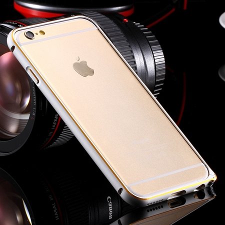 Ultra Thin Aluminum Luxury Metal Frame Bumper For Iphone 6 4.7Inch 32251693221-1-Gold and Sliver
