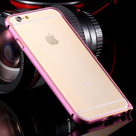Ultra Thin Aluminum Luxury Metal Frame Bumper For Iphone 6 4.7Inch 32251693221-2-Gold and Pink