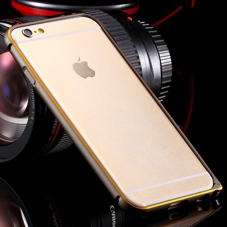 Ultra Thin Aluminum Luxury Metal Frame Bumper For Iphone 6 4.7Inch 32251693221-7-Gold and Gray