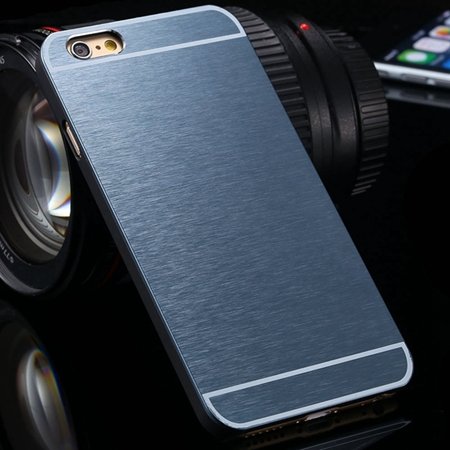Newest Luxury Aluminum Metal Brush Case For Iphone 6 4.7"" Cell Pho 2050897523-7-Navy Blue