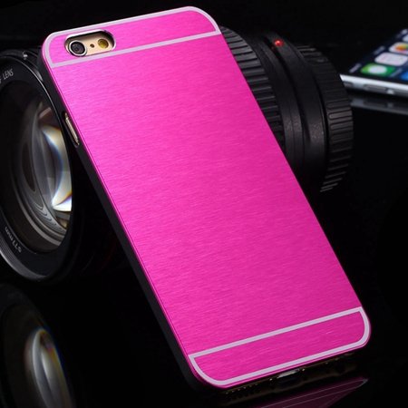 Newest Luxury Aluminum Metal Brush Case For Iphone 6 4.7"" Cell Pho 2050897523-10-Hot Pink