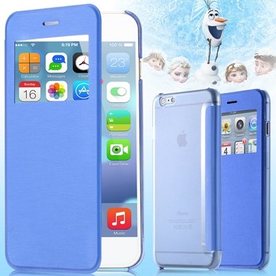 For Iphone 6 Leather Case Front Window View Pu Leather Case For Ip 32256582352-7-Sky Blue