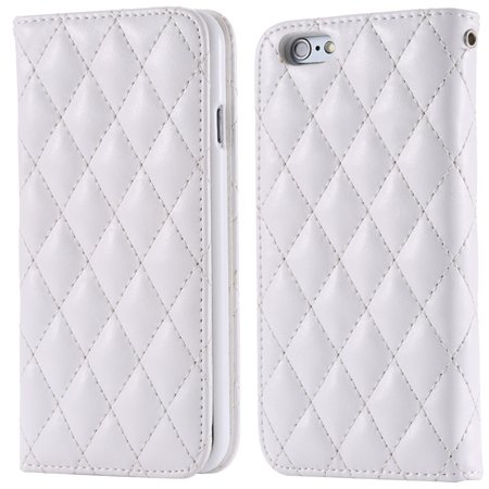 I6 Case Classic Luxury Sheep Grid Pu Leather Case For Iphone 6 4.7 32266551596-2-White