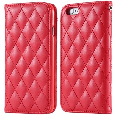 I6 Case Classic Luxury Sheep Grid Pu Leather Case For Iphone 6 4.7 32266551596-3-Red