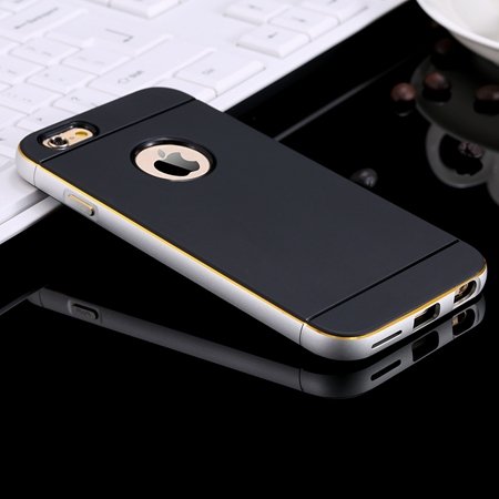 2015 Cool Navy Blue Metal Aluminium + Pc Hybrid Case For Iphone 6 32264500770-1-Sliver
