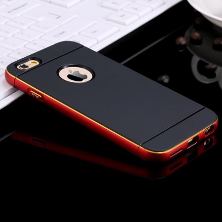 2015 Cool Navy Blue Metal Aluminium + Pc Hybrid Case For Iphone 6 32264500770-2-Red