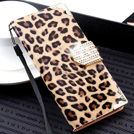 Cool Elegent Animal Leopard Leather Case For Iphone 6 4.7Inch Shin 32264556550-4-Brown