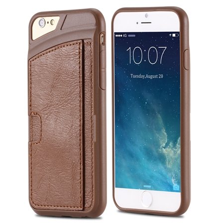 For Iphone 6 Leather Case Luxury Retro Hard Back Pu Leather Case F 32261725786-2-Brown