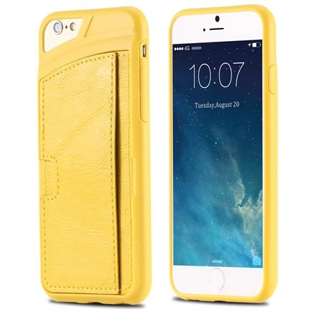 For Iphone 6 Leather Case Luxury Retro Hard Back Pu Leather Case F 32261725786-4-Yellow