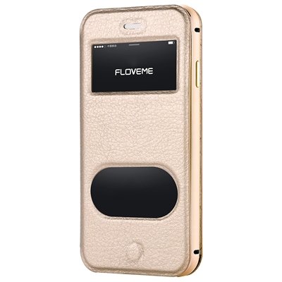 For Iphone6 Smart Case Luxury Elegent Flip Genuine Leather Case Fo 32289640573-3-Gold