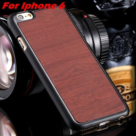 Luxury Retro Wood Grain Hard Case For Iphone 6 4.7"" Deluxe Fashion 32253933772-1-Brown For I6