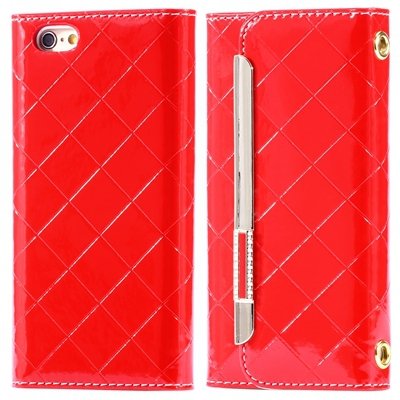 Hot Classic Plaid Pattern Pu Leather Case For Iphone 6 4.7"" Case W 32256588971-4-Red