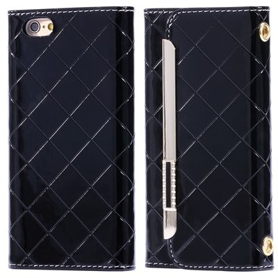 Hot Classic Plaid Pattern Pu Leather Case For Iphone 6 4.7"" Case W 32256588971-5-Black