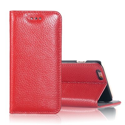 Vintage Elegent Lychee Pattern Pu Leather Case For Iphone 6 4.7"" F 32259828402-2-Red