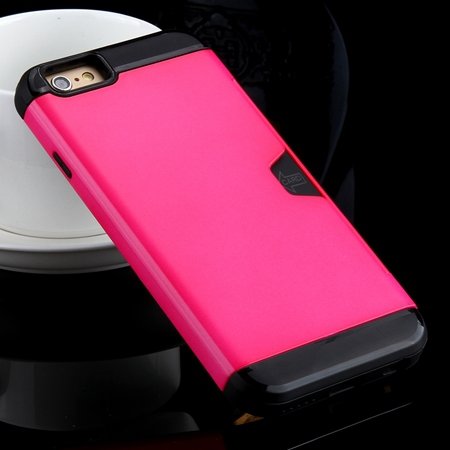 For Iphone 6 Case High Quality Korean Style Tpu + Pc Hybird Armor 32276148973-6-Hot Pink