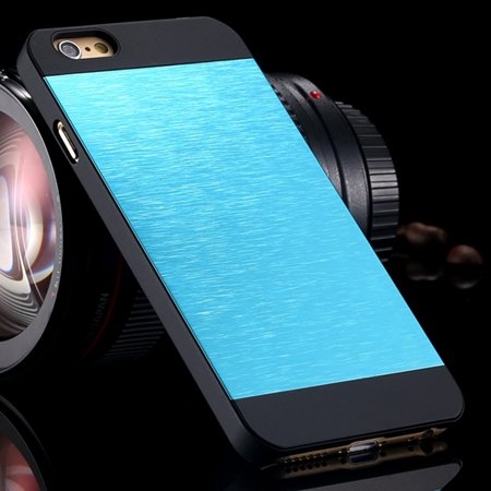 For Iphone 6 Case Luxury Retro Aluminum Bursh Metal Case For Iphon 32270600915-2-Sky Blue