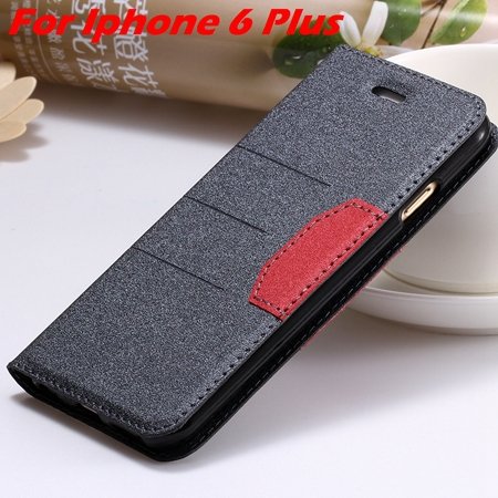Cool Soft Feeling Pu Leather Case For Iphone 6 / Iphone 6 Plus Fli 32255922393-8-Black For I6 Plus