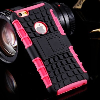 For Iphone6 Hard Case Anit-Slip 2 Parts Combo Capa Armor Case For 32294466026-6-Pink