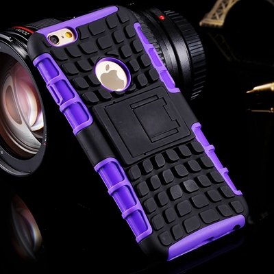 For Iphone6 Hard Case Anit-Slip 2 Parts Combo Capa Armor Case For 32294466026-8-Purple