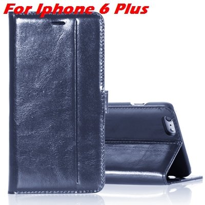 For Iphone 6 Leather Case Luxury Genuine Leather Case For Iphone 6 32266034858-4-Blue For I6 Plus