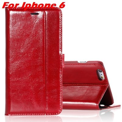 For Iphone 6 Leather Case Luxury Genuine Leather Case For Iphone 6 32266034858-8-Red For Iphone 6