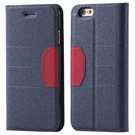 Gold Retro Luxury Cool Pu Leather Case For Iphone 6 4.7"" Flip Phon 32256236913-3-Black