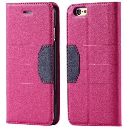 Gold Retro Luxury Cool Pu Leather Case For Iphone 6 4.7"" Flip Phon 32256236913-5-Hot Pink