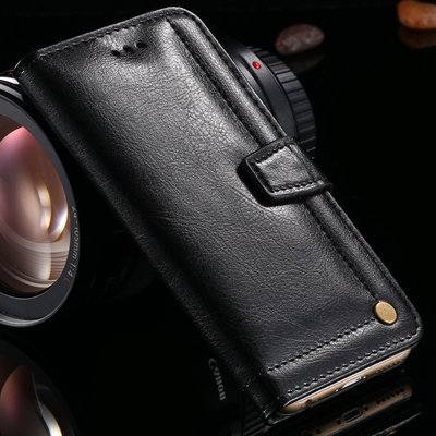 For Iphone 6 Real Leather Case Retro Luxury Original Genuine Leath 32266419115-1-Black