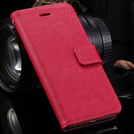 Hot Top Quality Genuine Flip Leather Case For Iphone 6 4.7Inch Pho 32260213341-4-Hot Pink