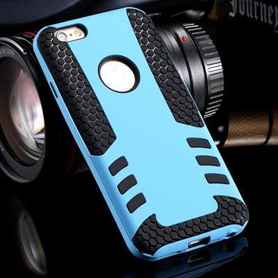 Retro Cool High Quality Hybrid Pc + Silicone Hard Case For Iphone 32255788845-1-Sky Blue