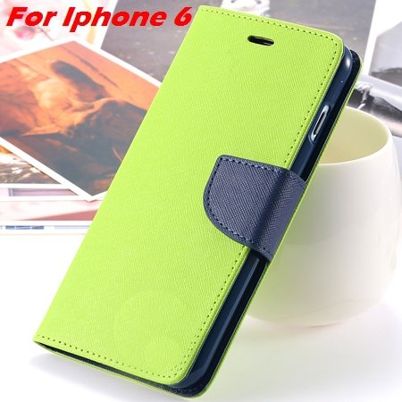 New Retro Flip Leather Case For Iphone 6 Plus & Iphone 6 Flip Case 2051510402-1-Green For Iphone 6