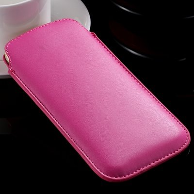 High Quality General Leather Case For Iphone 6 Plus 5 4 /For Samsu 32266775748-8-Hot Pink