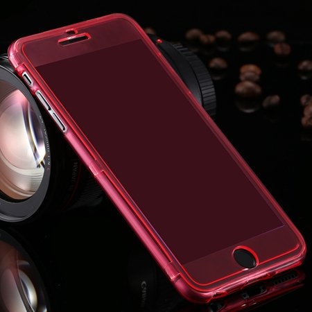 For Iphone6 5.5 Case Flexible Durable Transparent Clear Case For I 2053012130-4-Red
